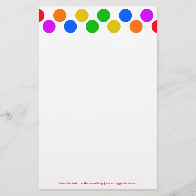 Rainbow colors stationery (Front)
