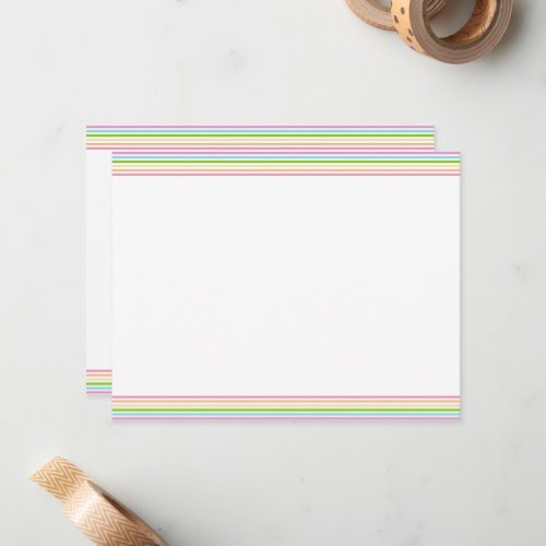 Rainbow Colors Stripe Blank Template Trendy