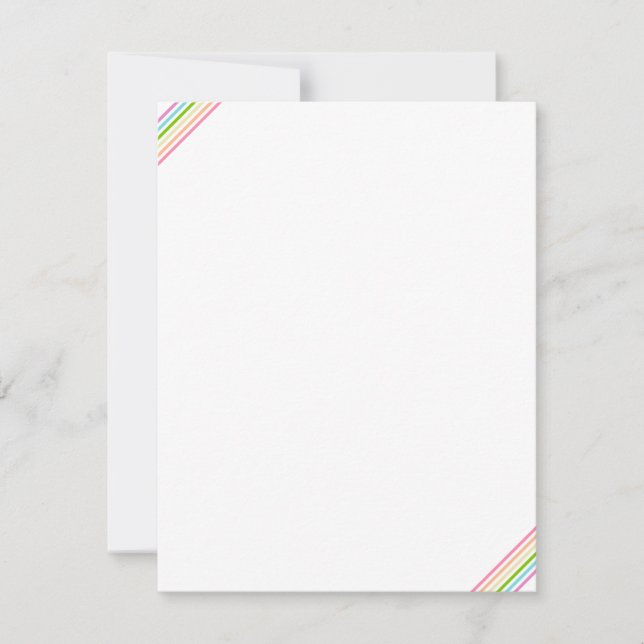 Rainbow Colors Striped Modern Blank Template (Front)