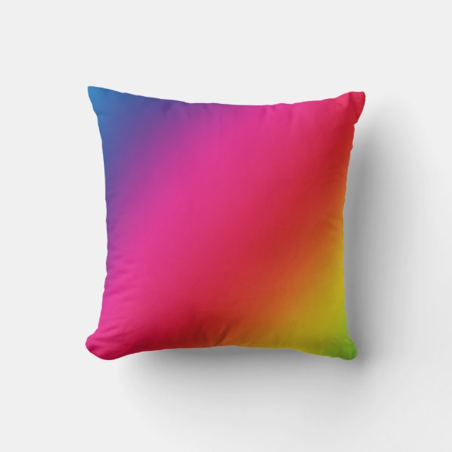 Rainbow Colors Throw Pillow (Front)