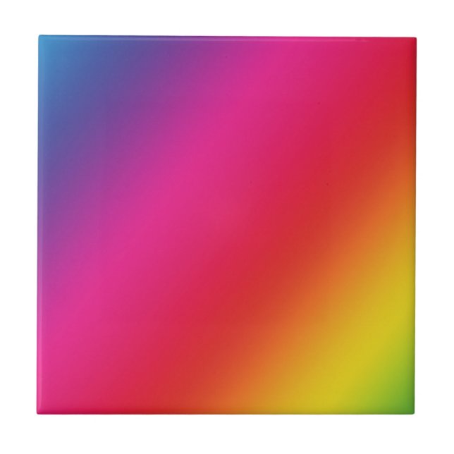 Rainbow Colors Tile/Trivet Tile (Front)