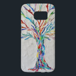 Rainbow Colors Tree Samsung Galaxy S7 Case<br><div class="desc">Make your phone stand out with this unique design.
This Samsung Galaxy case is decorated with a print of one of my mosaics.
I made the mosaic using tiny pieces of brightly colored glass set into a pale gray background.
Original Mosaic © Michele Davies</div>