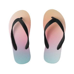 Rainbow Colors Trendy Pink Red Orange Yellow Blue Kid's Flip Flops