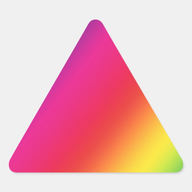 Rainbow Colors Triangle Sticker (Front)