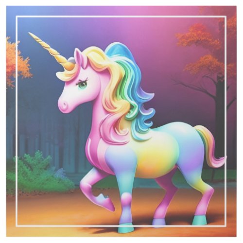 Rainbow Colors Unicorn Horse Gallery Wrap