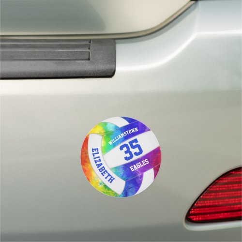 rainbow colors volleyball team spirit gifts car magnet