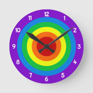 Rainbow Colors wall clock
