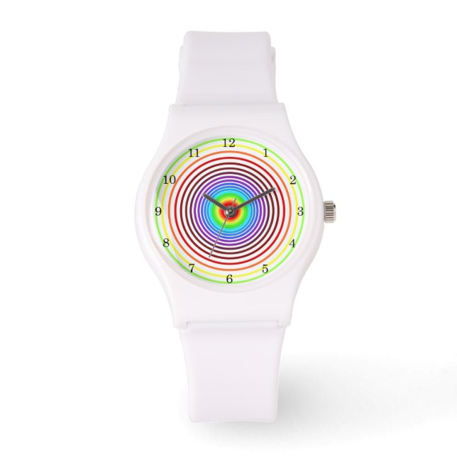 Rainbow Colors Watch with Circles - Your Color (Front)
