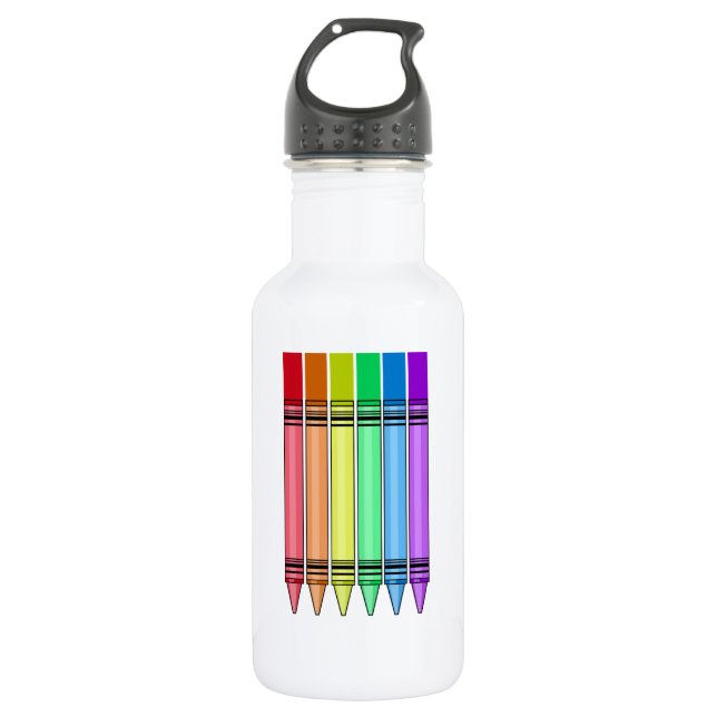 Rainbow Colors Water Bottle (Front)