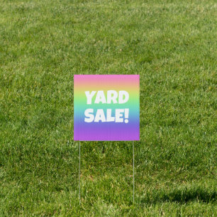 Rainbow Colors YARD SALE! Sign