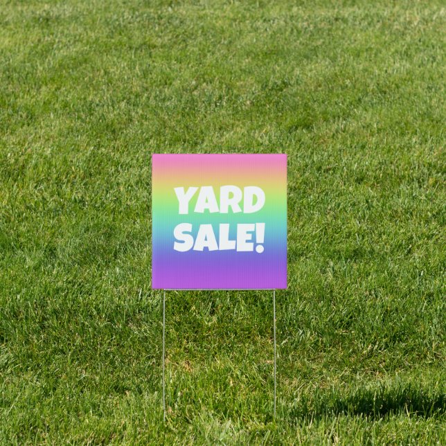 Rainbow Colors YARD SALE! Sign (Insitu)