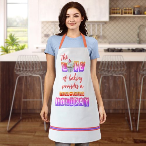 Rainbow Colors Year_Round Cooking Love Holiday  Apron