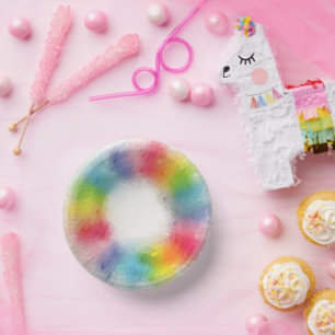 Rainbow Colors Yellow Orange Blue Green Pink Red Paper Bowls