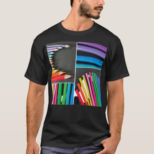 Rainbow colour quadrant T_Shirt