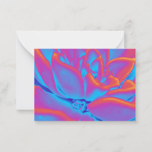 Rainbow colour Succulent plant Note Card