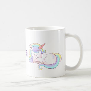 Rainbow colour Unicorn  girl  Coffee Mug