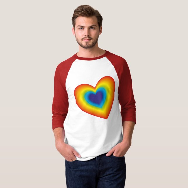 rainbow colourful heart T-Shirt (Front Full)