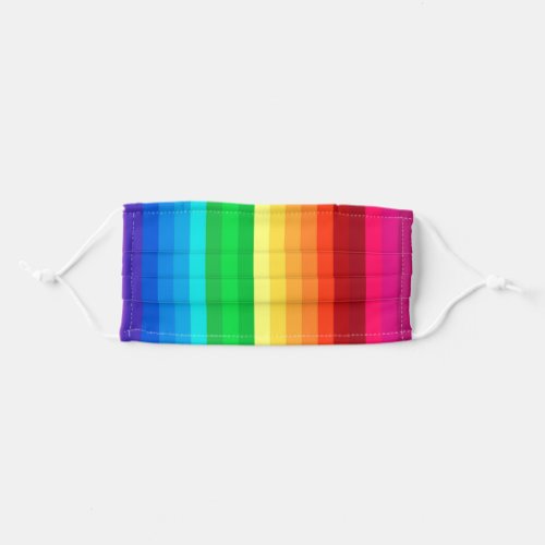 Rainbow colourful stripes gay pride unisex adult cloth face mask