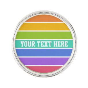 Rainbow Colours custom lapel pin
