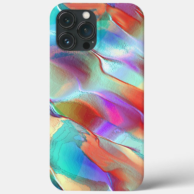 Rainbow colours in virtual pearly rock Case-Mate iPhone case (Back)