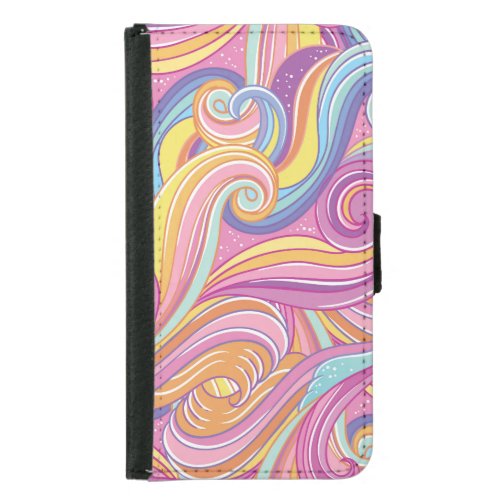 Rainbow Comet Magical Dreamy Sky Samsung Galaxy S5 Wallet Case