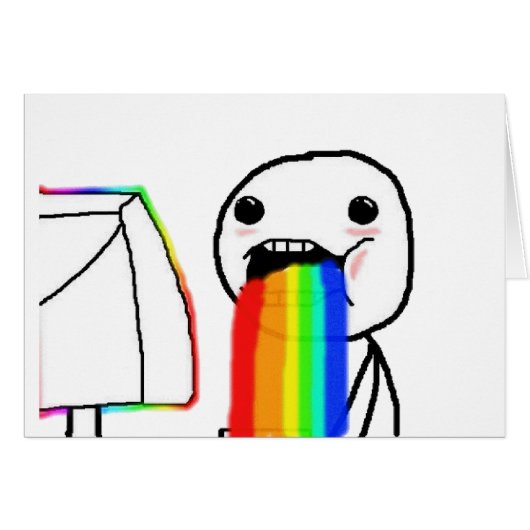Rainbow Computer face Cards (Front Horizontal)
