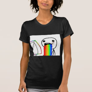 Rainbow Computer Face Guy T-Shirt