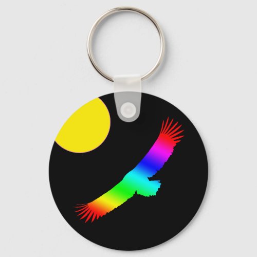 Rainbow Condor King of Sky Dream Free Keychain