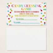 Rainbow Confetti Baby Shower Candy Guessing Game (Front & Back)