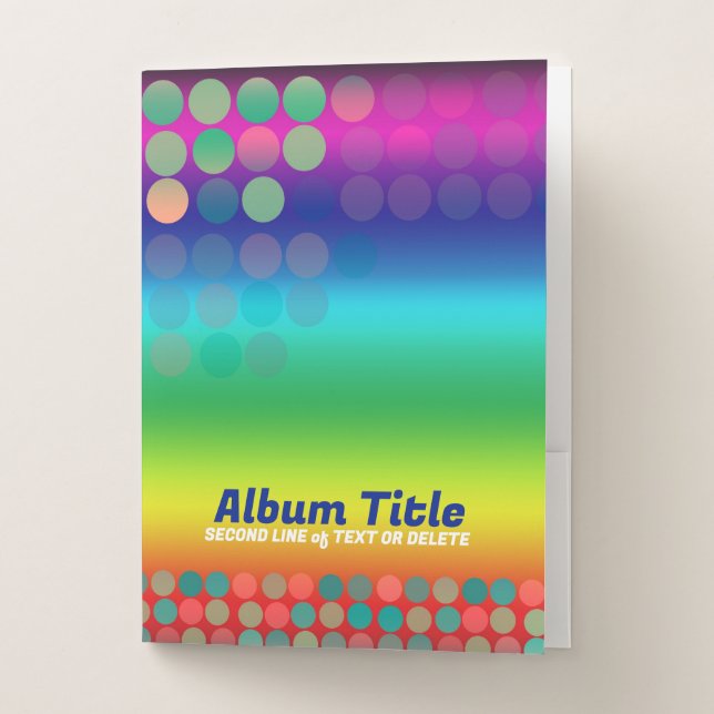 Rainbow Confetti Colorful Happy Energy Pocket Folder (Front)