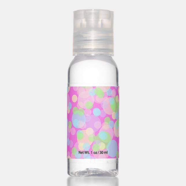 Rainbow Confetti Dots Hand Sanitizer (Front)