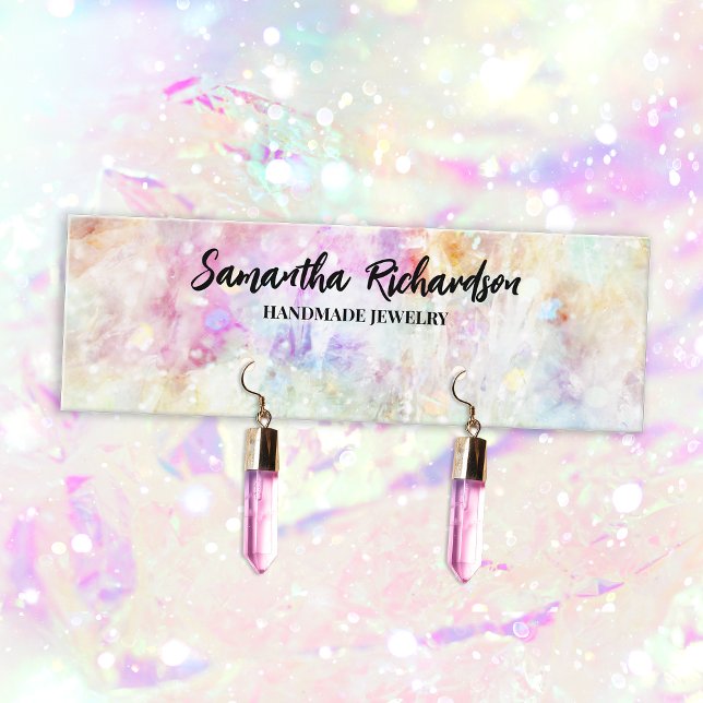 Rainbow Confetti Earring Holder Jewelry Display Mini Business Card (Creator Uploaded)