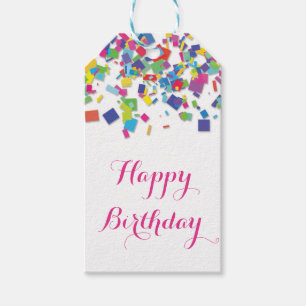Rainbow Confetti   Gift Tag