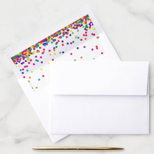 Rainbow Confetti in bright colors Envelope Liner