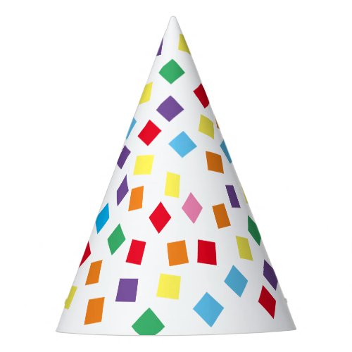 Rainbow Confetti Party Hat