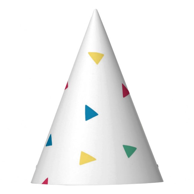 Rainbow Confetti  Party Hat (Front)