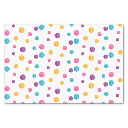 Rainbow Confetti Polka Dots Birthday Party Tissue Paper