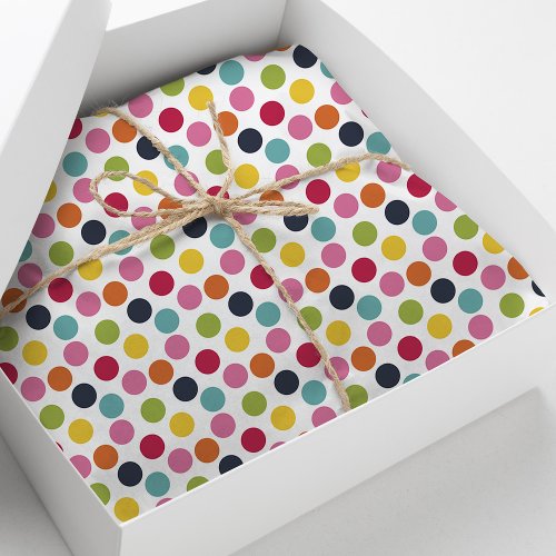 Rainbow Confetti Polka Dots Tissue Paper