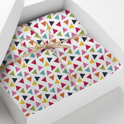 Rainbow Confetti Triangles Tissue Paper