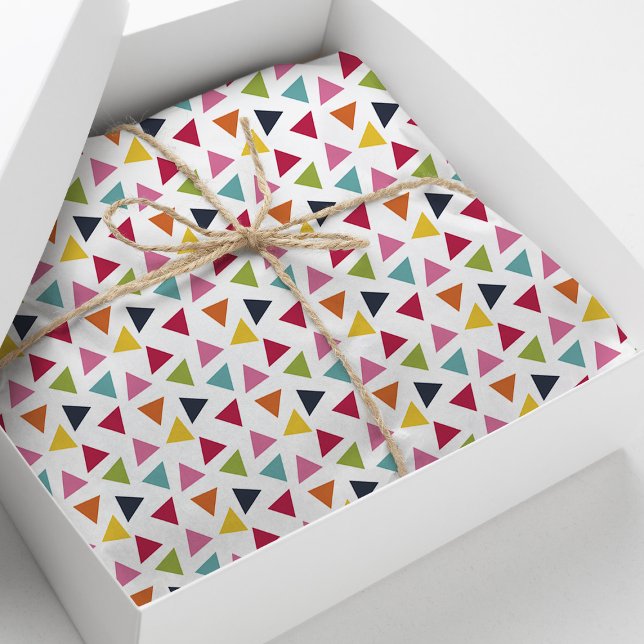 Rainbow Confetti Triangles Tissue Paper (Creator Uploaded)