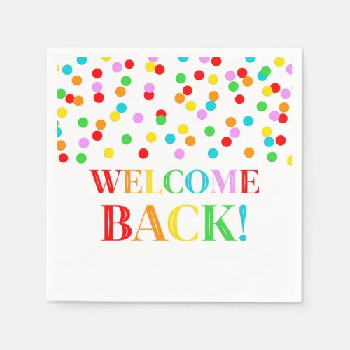 Rainbow Confetti Welcome Back Napkins