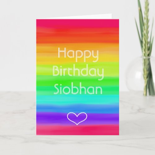 Rainbow Congratulations Birthday Any Occasion Card