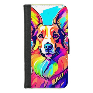 Rainbow Corgi: Pop Art Puppy Joy iPhone 8/7 Wallet Case
