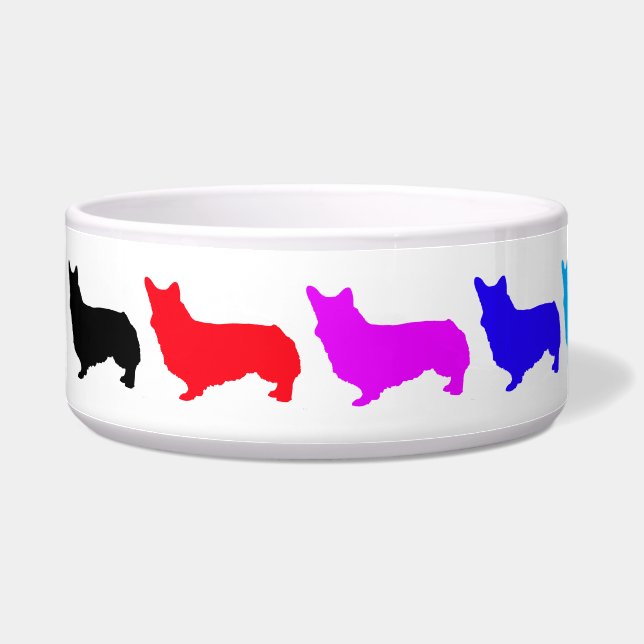 Rainbow Corgu 2 Pet Bowl (Left)