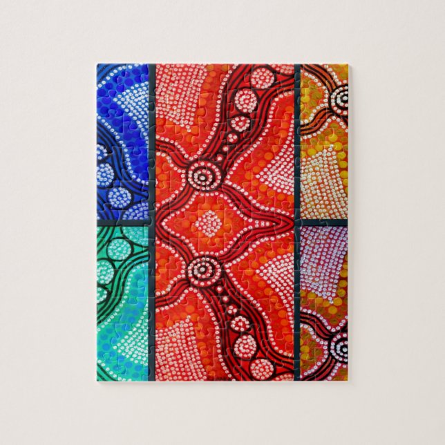 Rainbow Corroboree Panel Jigsaw Puzzle (Vertical)