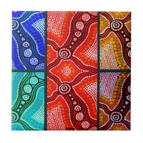 Rainbow Corroboree Panel Tile