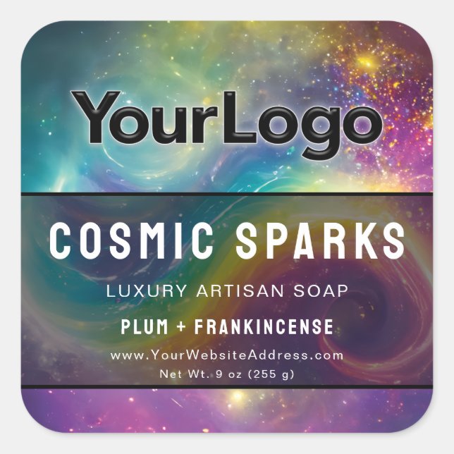 Rainbow Cosmic Galaxy Artisan Product Labels (Front)