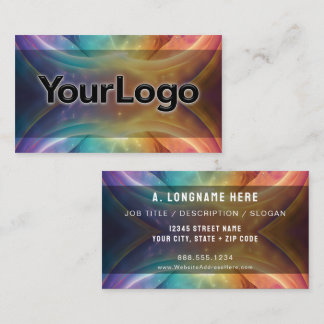 Rainbow Cosmic Galaxy Reiki Healer Company Logo Business Card