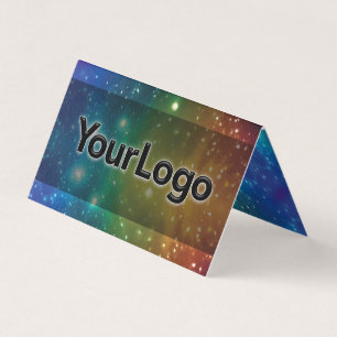 Rainbow Cosmic Galaxy Stars Artisan Company Logo Business Card