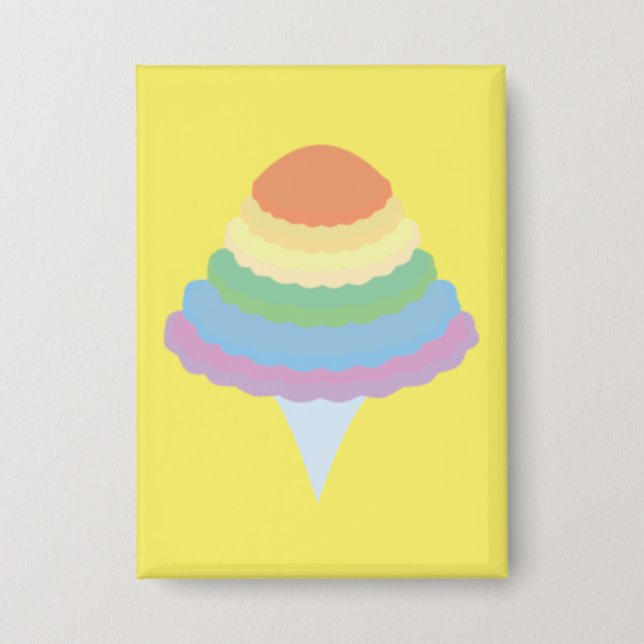 Rainbow Cotton Candy  Button (Front)